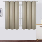 LEMOMO Beige Blackout Curtains 34 x 54 Inch Length/Set of 2 Curtain by Lemomo