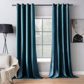 MIULEE Blue Velvet Curtains 96 Inch Length Length Blackout Curtains Thermal by MIULEE