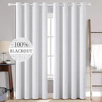 MIULEE Linen Texture 90 Inches Curtains by MIULEE