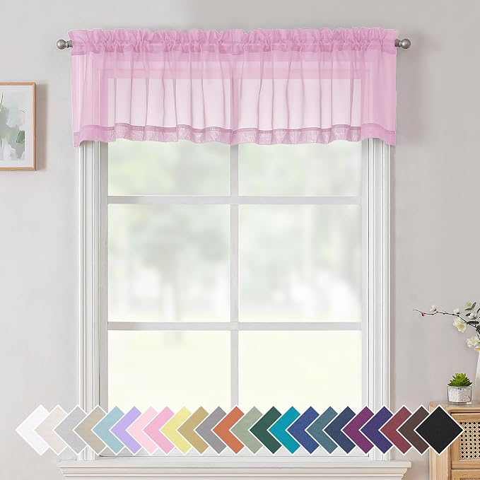 Aiyufeng White Valances 14 Inches Long by Aiyufeng