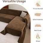 Sectional Couch Covers, 2 Pieces Washable L Shaped Couch Covers Sofa Blanket - Image 5