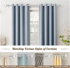 Curtain Rods for Windows 48 to 84, USFOOK 7/8 Inch Telescoping Splicing Drapery - Image 5