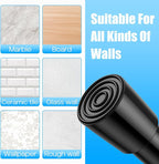 AIZESI 2pcs Adjustable Curtain Rod No Drilling Black Spring Tension Rod - Image 2