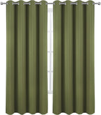 LEMOMO Olive Green Blackout Curtains/52 x 84 Inch Long/Set of 2 Curtain - Image 2