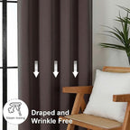 Simplebrand Ava Chocolate Short 36 Inches Blackout Curtain 2 Panels Set - Image 6