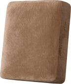H.VERSAILTEX Velvet Stretch Couch Cushion Cover Plush Cushion Slipcover by HVERSAILTEX