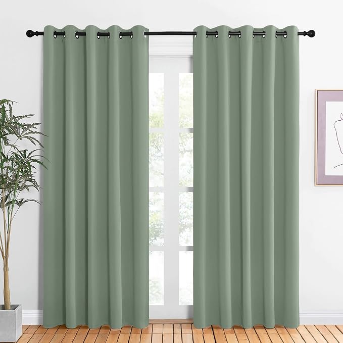 NICETOWN Room Darkening Draperies Window Curtain Panels, 2 Panels, W60 x L84 by NICETOWN