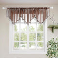 Molaxhome Swag Curtain 51 inch Length Rod Pocket Scalloped Curtain Valance by Molaxhome