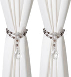 SUQ I OME 1 Pair of Luxury Crystal Beaded Magnetic Curtain Tieback and Holdback by SUQIOME