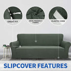 ZNSAYOTX 1 Piece Jacquard Chair Slipcovers - Image 5