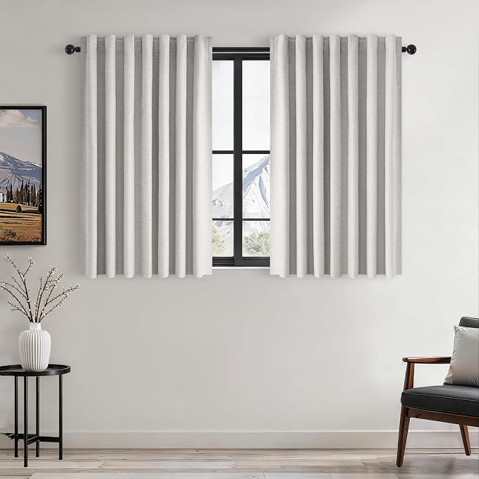 Topfinel 54 Inch Long Blackout Tiers Curtains by Topfinel
