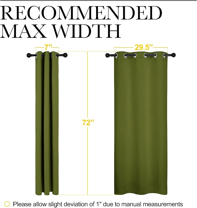 NICETOWN Bedroom Curtain Panels Blackout Draperies, Christmas Holiday Decor - Image 8