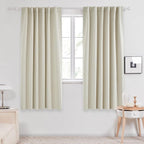 Deconovo Blackout Curtains, Thermal Insulated, W52 x L63 2 Panels, Back Tab - Image 2