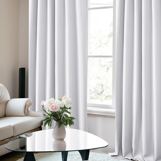 Deconovo Blackout Curtains, Thermal Insulated, W52 x L45 2 Panels, Back Tab - Image 5