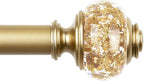 Curtain Rods for Windows 72 to 144 Inch, USFOOK 7/8 inch Luxury Gold Curtain by USFOOK
