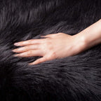 Ashler faux fur rug, Fluffy Shaggy Area Rug Ultra Soft 3 x 3 Feet Round Fur Rug - Image 5