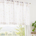 jinchan Valance Curtains for Windows 16 Inch Colorful Mini Pom-Pom Country by JINCHAN