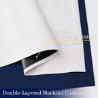 Yakamok 100% Blackout Curtain Panels 84 inches Cold and Light Blocking Drapes - Image 4