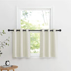 NICETOWN 24 inch Long Blackout Tiers, Farmhouse Grommet Half Window Curtains by NICETOWN