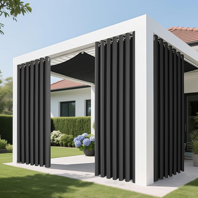 Joydeco Blackout Patio Sliding Door Curtains 96 Inches Long, Grommet Privacy - Image 4