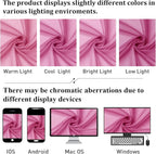 Lecloud Hot Pink Sheer Curtains 78 Inches Long 2 Panels, Rod Pockets Solid - Image 4