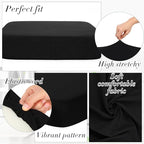 Newwiee Set of 4 Stretch Patio Cushion Covers Sofa Couch Seat Chair Slipcovers - Image 3