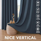 H.VERSAILTEX Linen Curtains 100% Blackout Curtains - Image 7