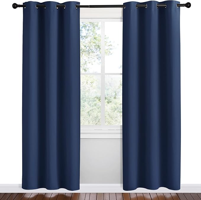 NICETOWN Blackout Draperies Curtains, 1 Pair, 42 x 78 inches, All Season - Image 2