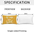 Hexagram Geometric Yellow Pillow Covers 12x20 Set of 4, Decorative Outdoor Boho - Image 4