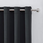 LEMOMO Black Blackout Curtains 66 x 63 Inch Length/Set of 2 Curtain - Image 6