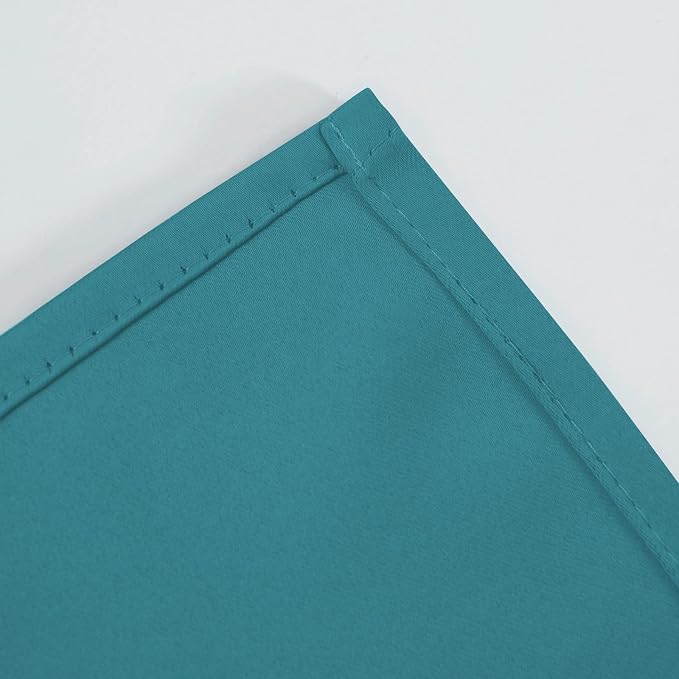 LEMOMO Blackout Curtains 52 x 90 Inch Long Sea Teal Curtains Set of 2 Panels - Image 7