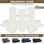 TAOCOCO 100% Waterproof Recliner Sofa Cover, Non Slip Split Couch Covers - Image 2