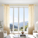 Gold Curtain Rods for Windows 66-120Inch Heavy Duty French Return Rod, Wrap - Image 2