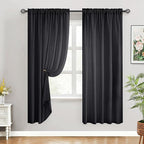 HOMEIDEAS Halloween Non-See-Through Black Privacy Sheer Curtains, 52 X 72 - Image 2