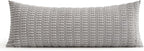 MIULEE Pack of 1 Light Grey Long Body Lumbar Decorative Throw Pillow Cover - Image 6