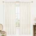 LAMIT Natural Linen Curtains for Bedroom, 72 Inch Faux Linen Textured Light by LAMIT