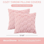 decorUhome Valentine’s Day Soft Plush Throw Pillow Covers 16x16 Inch Set of 2 - Image 6