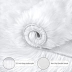 Ciicool Ultra Soft Faux Sheepskin Fur Rug Fluffy Chair Rug - Image 5