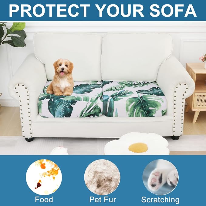 Smiry Printed Couch Cushion Covers, Stretch Soft Couch Covers - Image 7