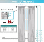 OVZME 2 Pack Ivory Sheer Curtain Panels - Image 9