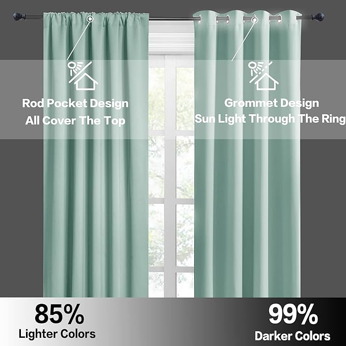RYB HOME 54 inch Blackout Curtains - Image 5