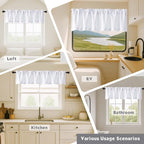 Chyhomenyc Pure White Valances for Windows, Short Window Valance Curtains for - Image 7