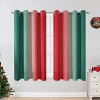 Estelar Textiler Red and Green Blackout Curtains 45 Inch Length, Full Room - Image 2