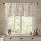 Kitchen Valances for Windows, Country Farmhouse Cottage Rustic Vintage Floral - Image 2