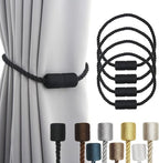 4 Pack Strong Magnetic Curtain Tiebacks Outdoor Elegant Decorative Tie Backs by CurtainTiebacks