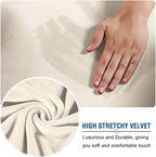 H.VERSAILTEX Real Velvet Plush 3 Piece Stretch Sofa Covers Couch Covers - Image 4