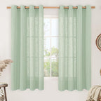 LAMIT Sheer Linen Curtains 63 Inch by LAMIT