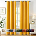 MIULEE Yellow Blackout Curtains by MIULEE