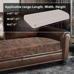 Leather Look Couch Cushion Covers Sofa Seat Slipcovers Sets Couches Furniture - Image 3