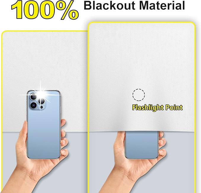 FADOTY Cuttable Blackout Shades Fabric Sheet, Portable 100% Black Out Window - Image 2